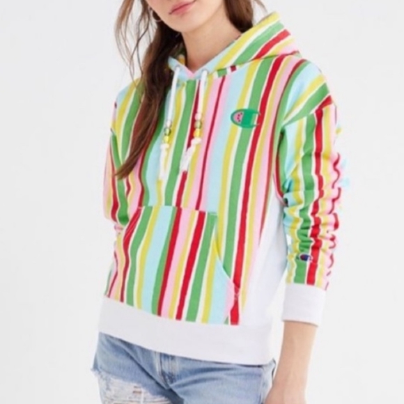 Champion Sweaters - Champion Sweater Women's Medium Susan Alexandra Watermelon Reverse Weave Hoodie.